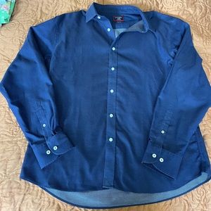 ***SOLD*** NWOT untuckit mens long sleeve button up. Navy blue w white dots